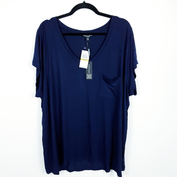 NWT Cable & Gauge V-Neck T-Shirt Size 3X - Picture 2 of 8